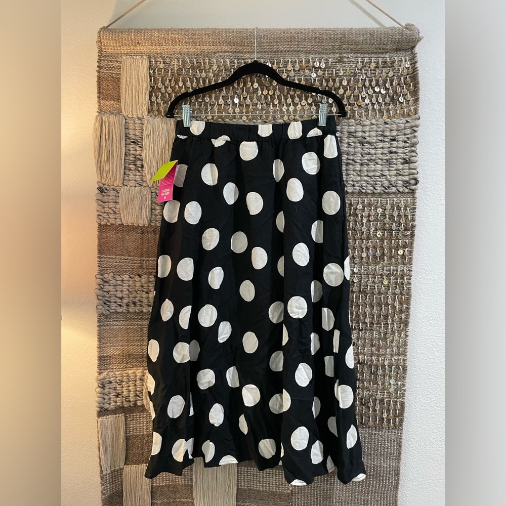 NWT Tabatha Brown for Target black & white polka dot midi skirt sz S - Picture 8 of 10